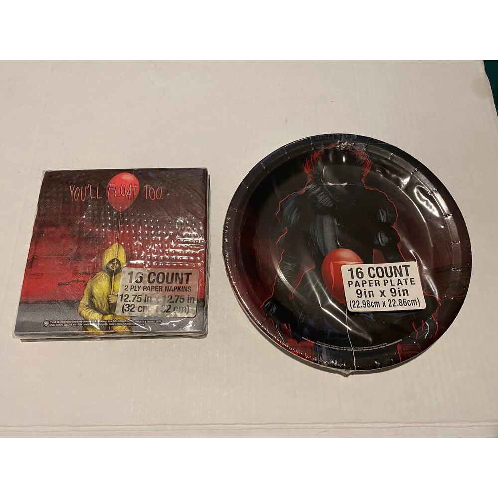 Horror Plates (party Supplies pennywise , horror movies